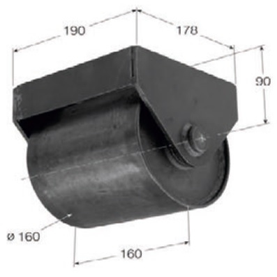 WHEEL FOR CONTAINER DIAMETER 160MM